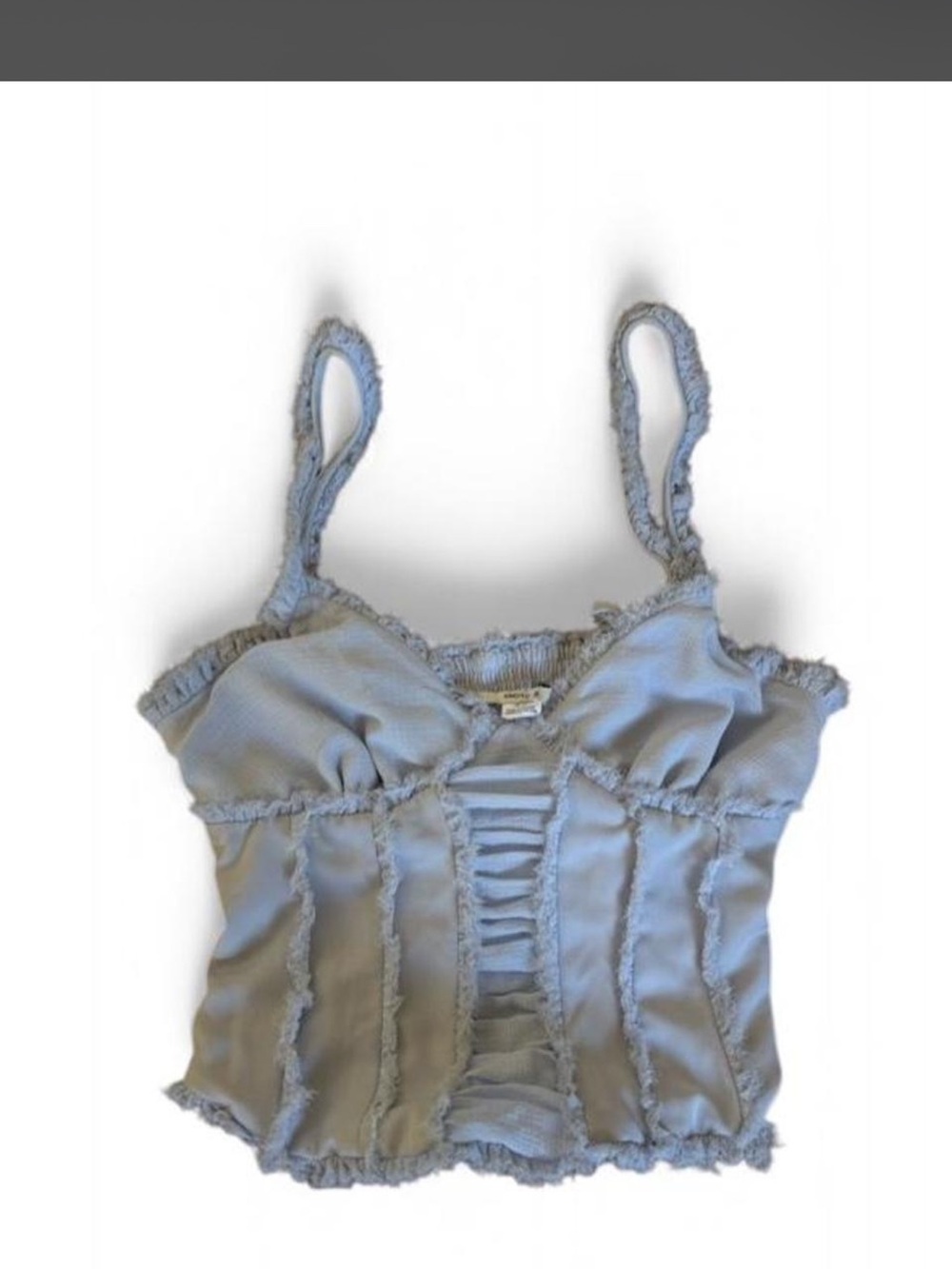 Kimchi Blue Light Blue Frayed Trim Camisole